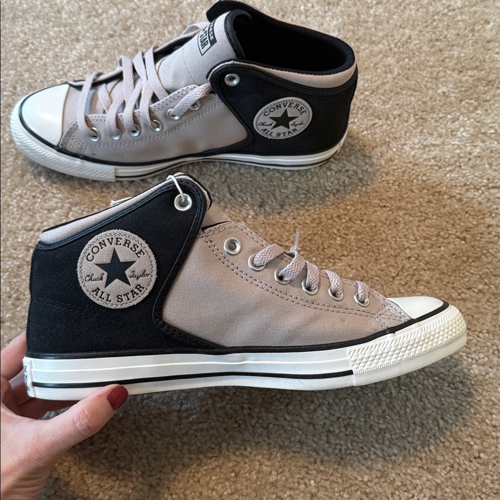 Converse Chuck Taylor high street hi sneaker shoe black gray shoe size 8.5 - Picture 6 of 7